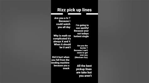 rizz pick up lines